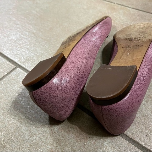 Kate, spade, pink leather flat shoes, size 7B. #30 - Picture 6 of 9